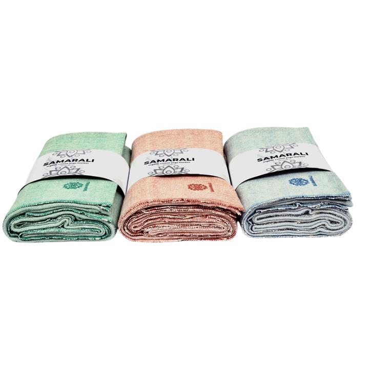 Bio-Baumwoll Yoga Decke ohne Fransen