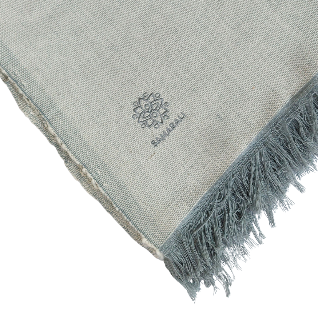 Bio-Baumwoll Yoga Decke mit Fransen