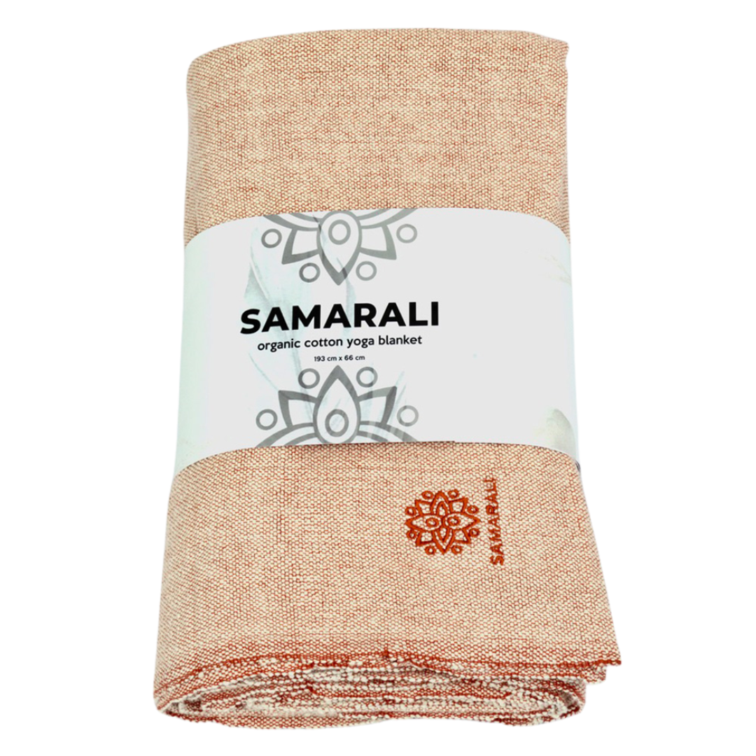 Bio-Baumwoll Yoga Decke ohne Fransen