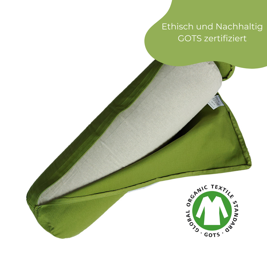 Yoga Bolster - mit Buchweizenschalen