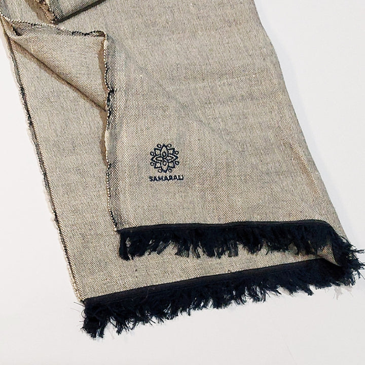 Bio-Baumwoll Yoga Decke mit Fransen