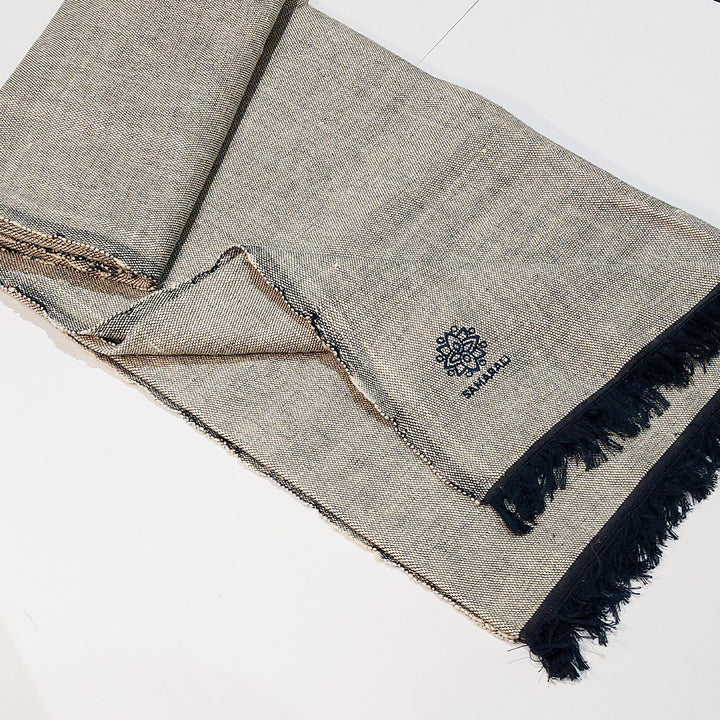 Bio-Baumwoll Yoga Decke mit Fransen