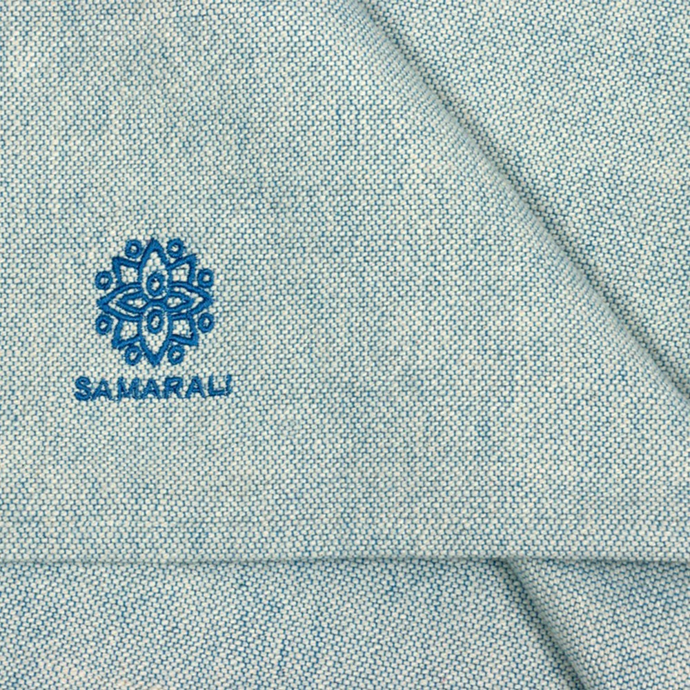 Bio-Baumwoll Yoga Decke ohne Fransen