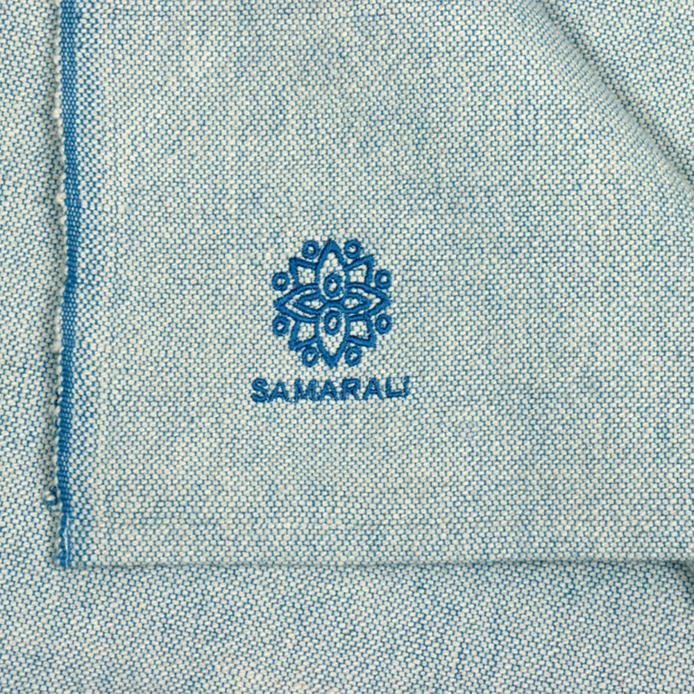 Bio-Baumwoll Yoga Decke ohne Fransen