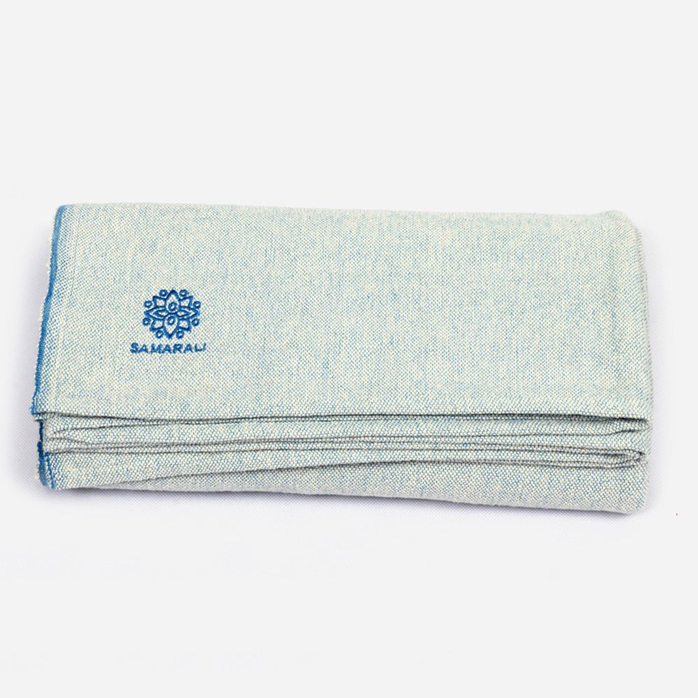 Bio-Baumwoll Yoga Decke ohne Fransen