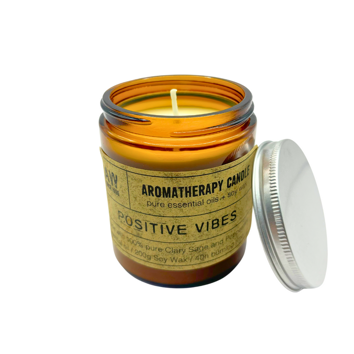 Sojawachs Aromatherapierkerze - "Positive Vibes"